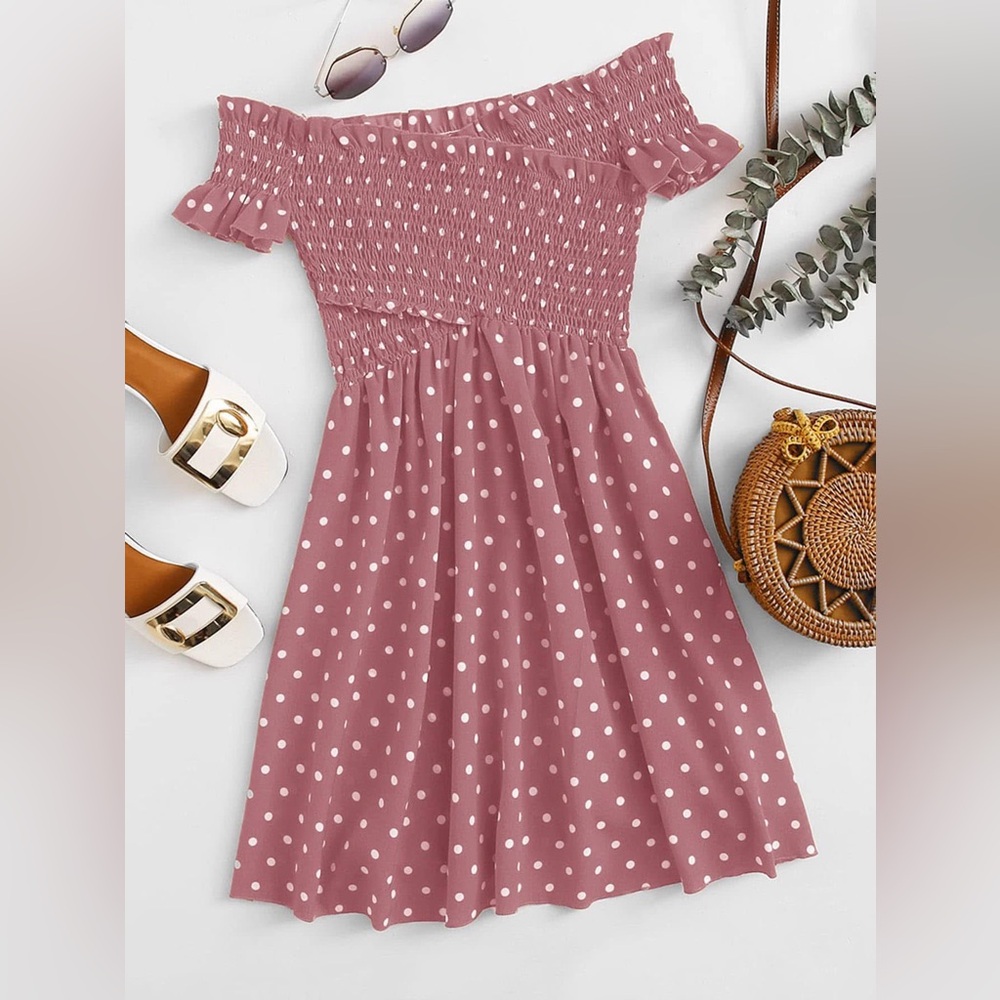 Pink Polka Dot Dress